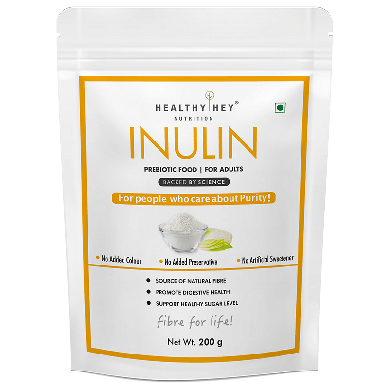 

HealthyHey Nutrition Inulin Powder - Prebiotic Food - For Adults - 200g