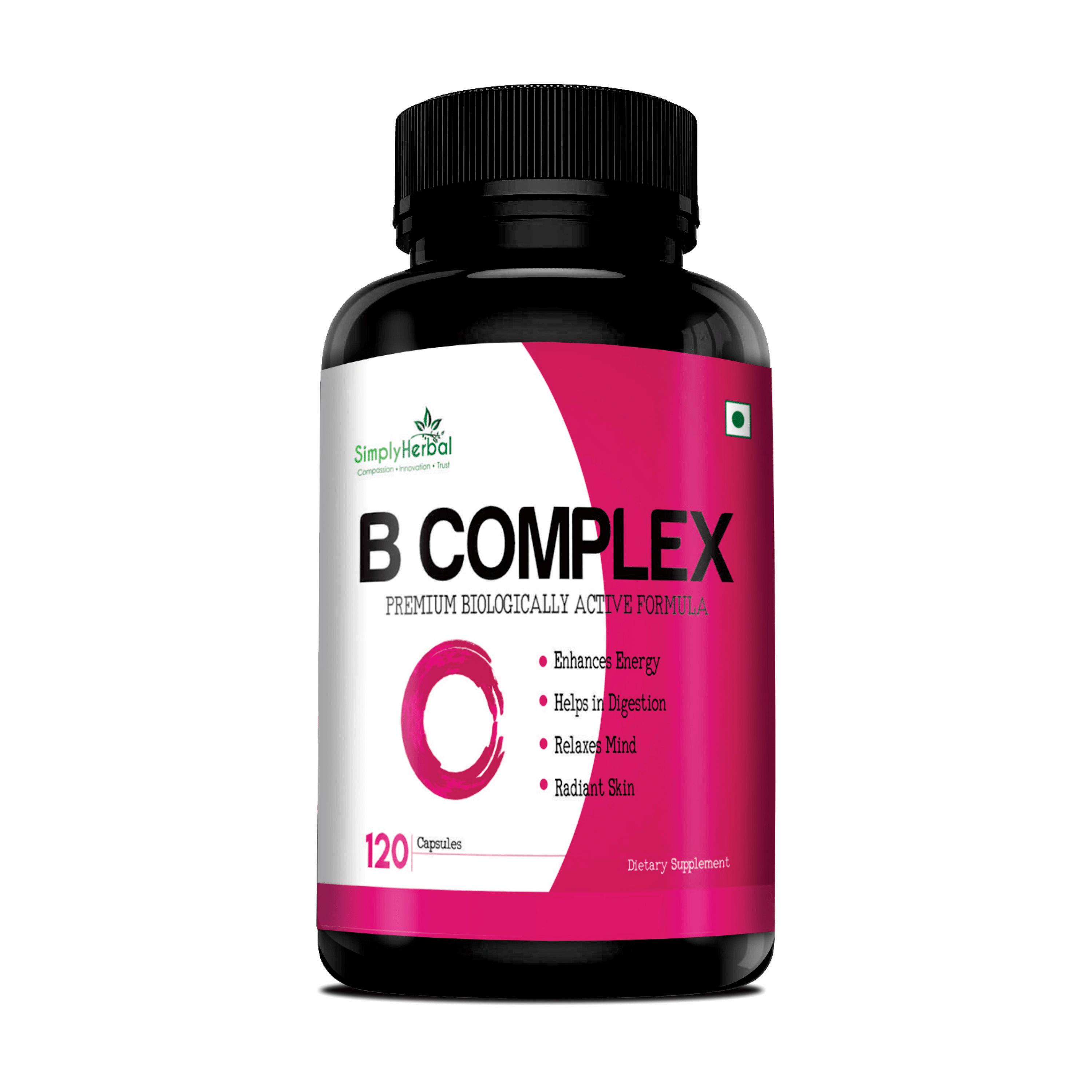 Simply Herbal Vitamin B Complex - 120 Capsules