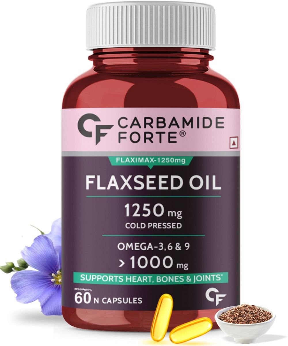 

Carbamide Forte Cold Pressed Flaxseed Oil Capsules 1250mg Omega 3 6 9-60 Capsules