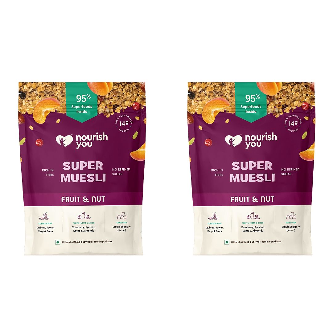 

Nourish You Super Muesli Fruit & Nut 400gm | Pack of 2