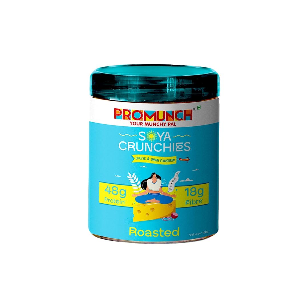 

PROMUNCH Soya Crunchies | Vegan | High-Protein | Healthy | Gluten-Free | Pack of 1, Flavour: Tangy Pudina, 150 g