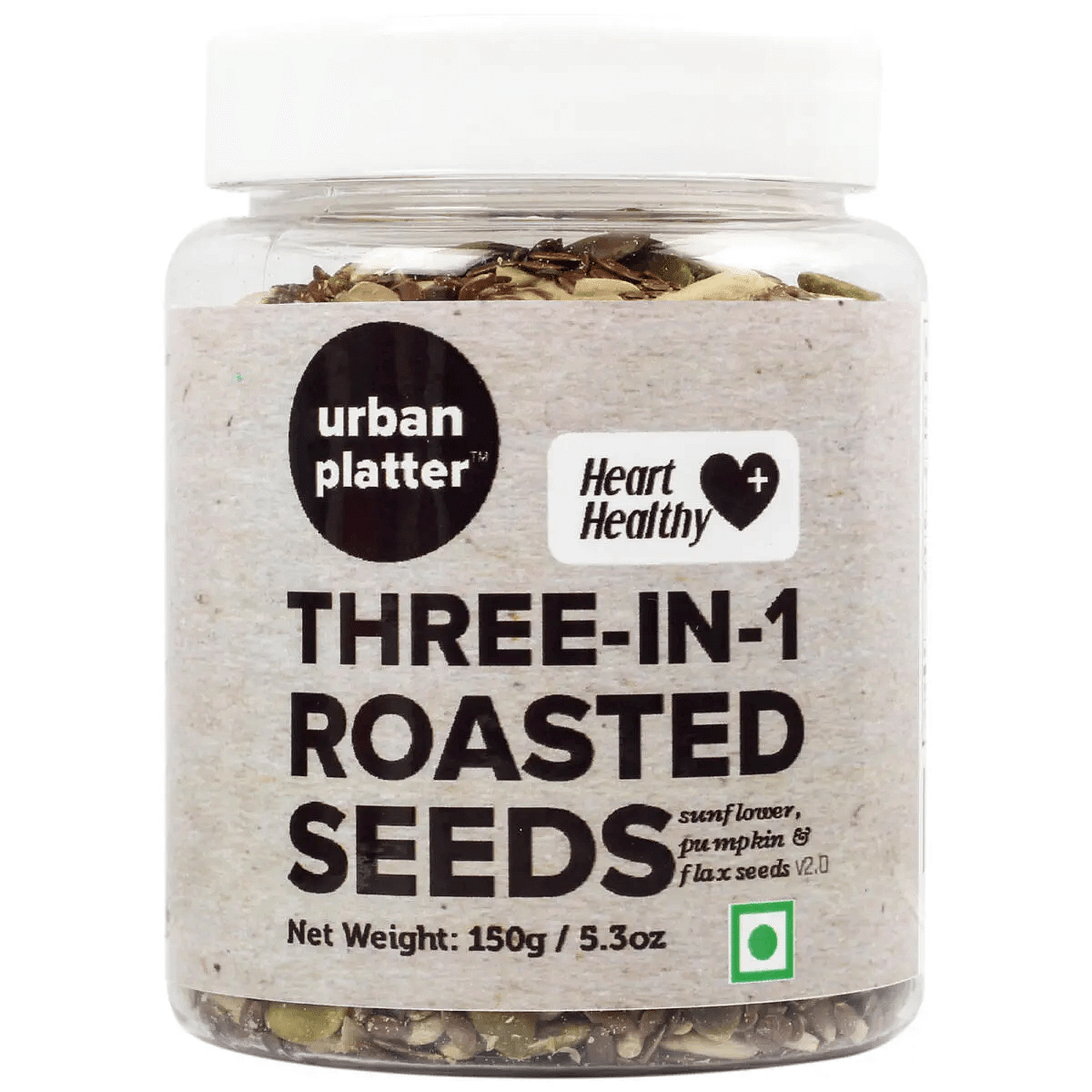 

Urban Platter 3-in-1 Roasted Seeds (Sunflower, Pumpkin & Flax Seed), 150g