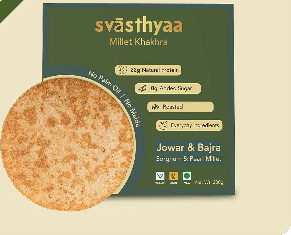 

Svasthyaa Organics Jowar & Bajra Millet Khakra - 200g