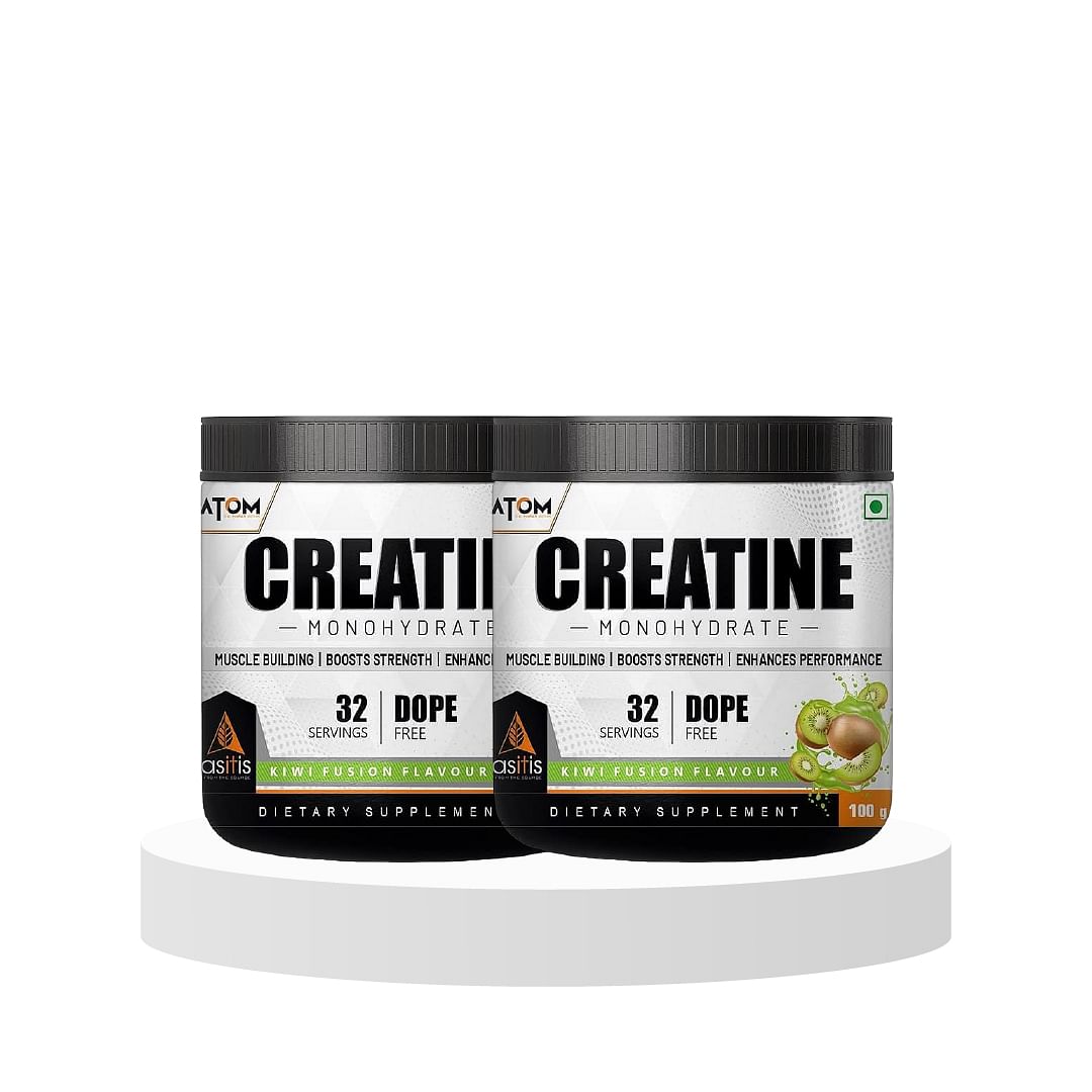 

AS-IT-IS Nutrition ATOM Creatine Monohydrate (100g Powder, 32 Servings, Kiwi Fusion Flavour) | Dope Free | Enhances Performance | Promotes Muscle G...