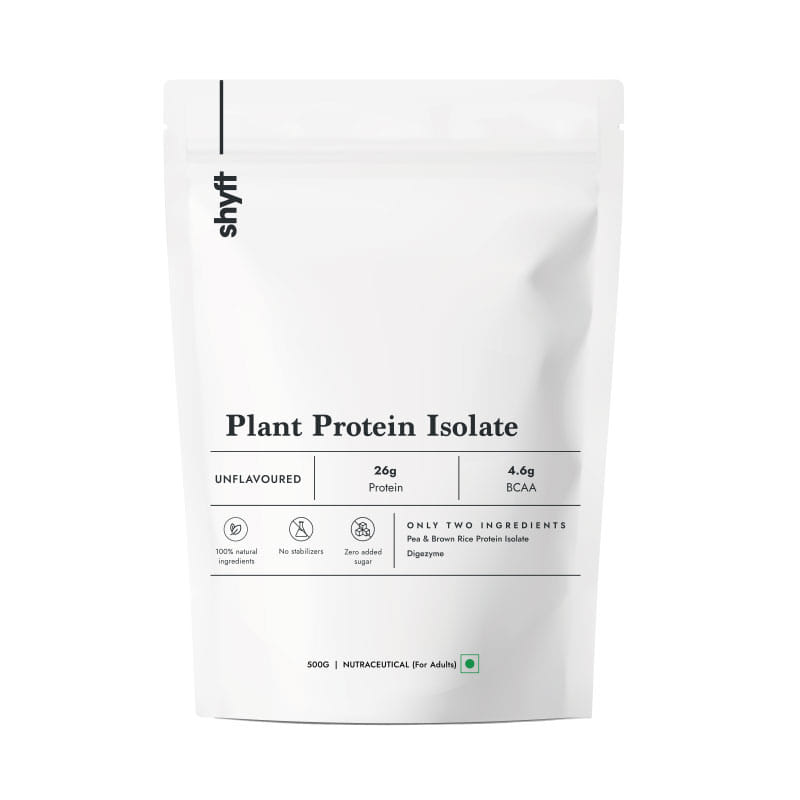 Shyft Plant Protein Isolate | Unflavoured - 500g | Pea & Rice Protein | 26g Protein, 4.6g BCAA | Easy to Digest | Complete Amino Acid Profile | Just 2 Natural Ingredients | No Chemicals-image-32