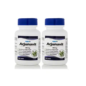 Healthvit Arjunavit Arjuna Powder - 250 Mg (60 Capsules, Pack of 2)