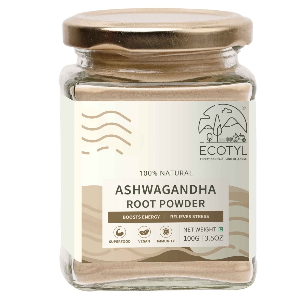 

Ecotyl Ashwagandha Root Powder for Mental Well Being | Energy Booster |100g