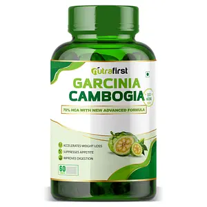NutraFirst Garcinia Cambogia Tablets, for weight management, enriched with Garcinia Cambogia 70%, Green Tea 90% Extract, Inulin and Piperine, Vegeterian Tablet, 1B (1 X 60 Tablets) 