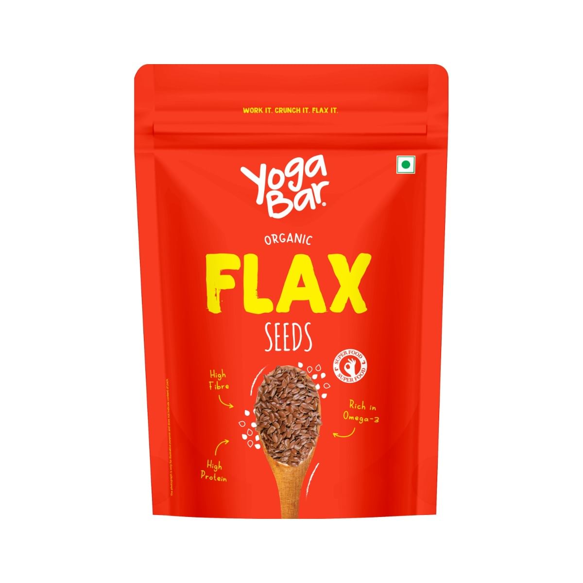 

Yogabar Organic Roasted Flax Seeds - Regulate Blood Sugar - High in Fibre, Omega-3 & Antioxidants - Healthy Snacks for Weight Loss