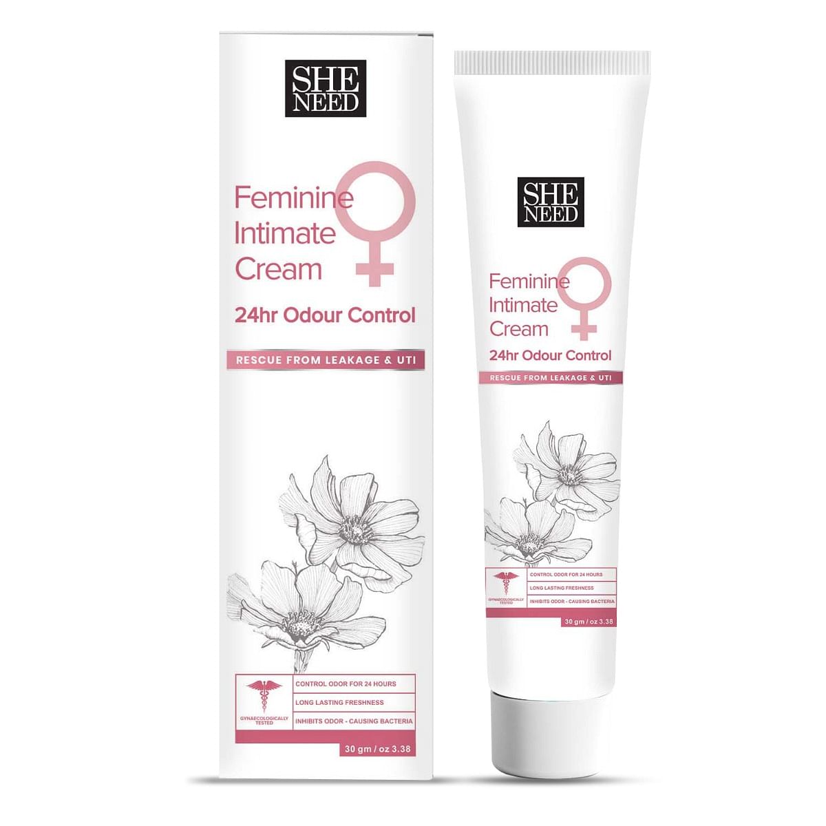 

SHENEED Feminine Intimate 24hr Odour control cream 30gm |Rescue from leakage & UTI| Refreshing Cleansing |pH Balance |Natural & Vegan | Paraben & S...