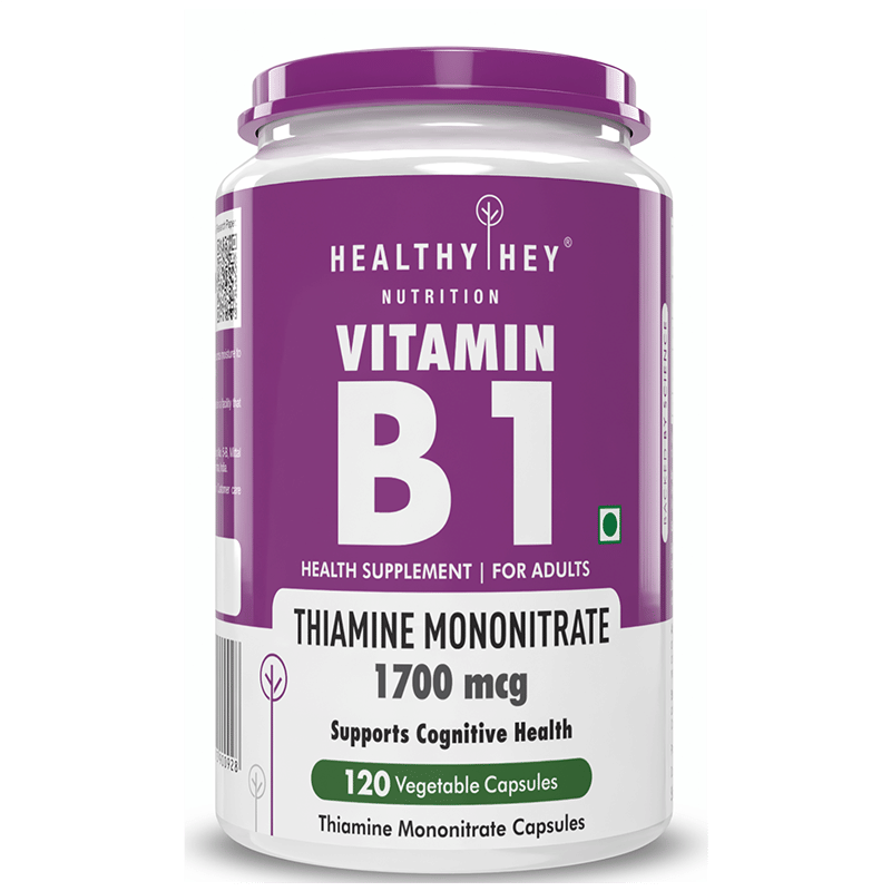 

HealthyHey Nutrition Vitamin B1 Thiamine - 120 Veg Capsules
