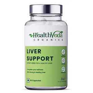 Health Veda Organics Plant Based Liver Support Supplements For Liver Support & Detoxification, 60 Veg Capsules