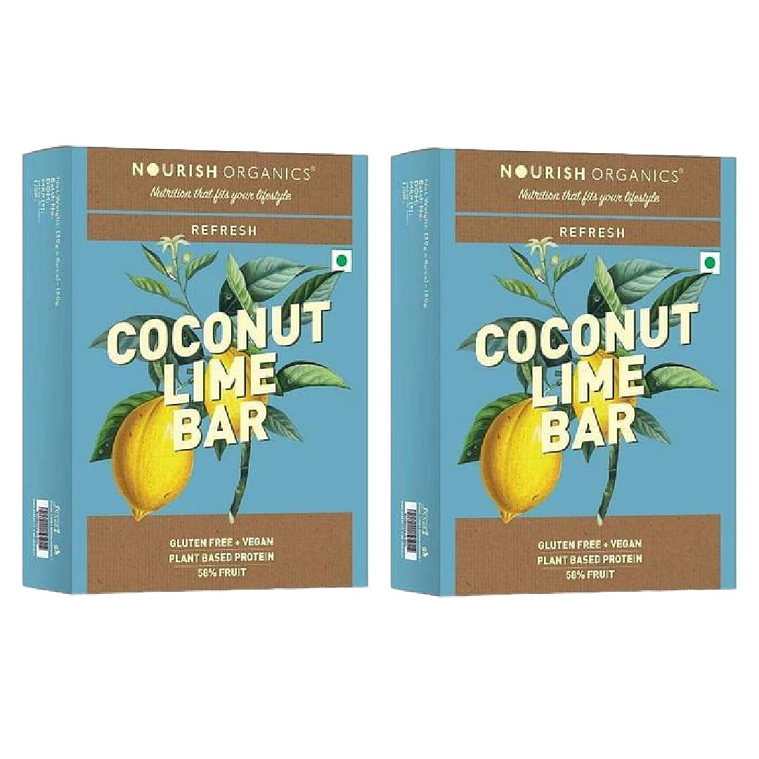 

Nourish Organics Lime Chia Bar (Coconut Lime Bar), 6 Bars x 30g | Pack of 2