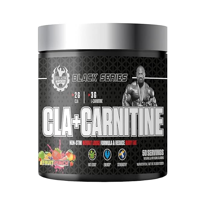 

Dexter Jackson Black Series CLA + Carnitine | Fruit Punch Flavor | 50 Servings,300gm | Advanced Weight Management Support