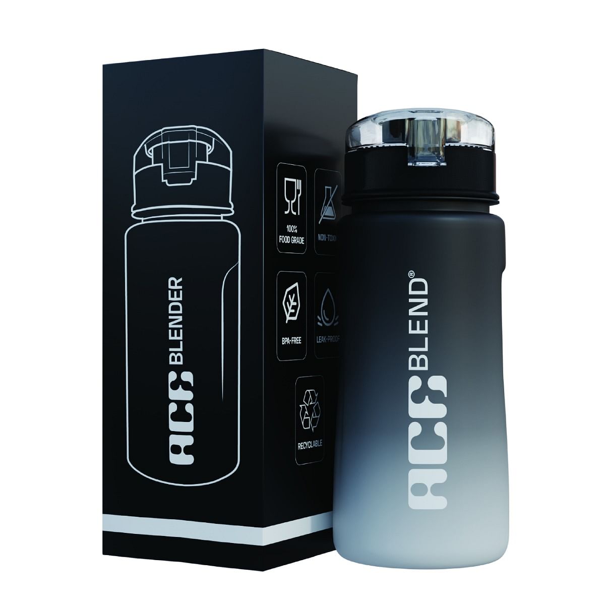 

Ace Blend - BPA Free, 100% Leak Proof, 450ml shaker with Blender Ball, Ideal for Protein, BCAA, Pre-workouts, Portable Shakes