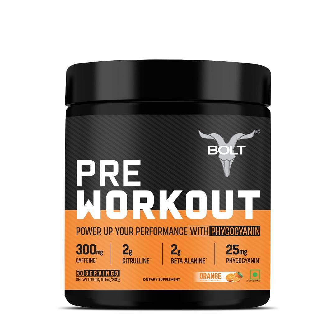 

Bolt Nutrition Pre Workout Supplement With Caffeine, Citrulline Malate, B-Alanine, Taurine | For Explosive Energy, Pump & Focus | 300g, 30 Servings...