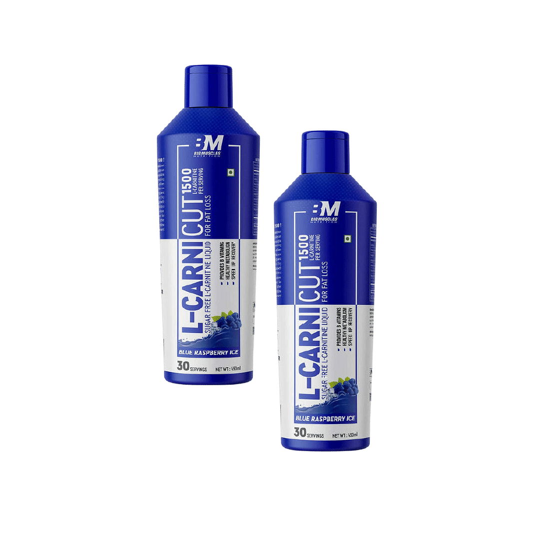 

Bigmuscles Nutrition Carnicut 1500 Mg 450 Ml Blue Raspberry Ice Pack Of 2