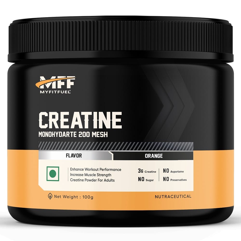 

MyFitFuel Creatine Monohydrate 200 mesh (0.22 lbs) 100 gm Orange