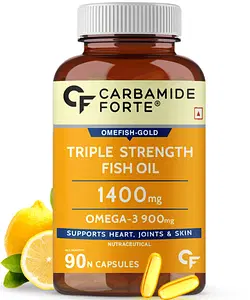 Carbamide Forte Triple Strength Fish Oil 1400mg with Omega 3 900mg for Men & Women