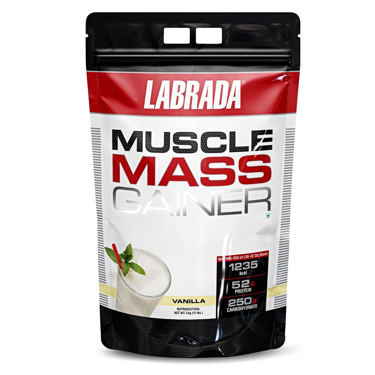 

Labrada Muscle Mass Gainer Powder for Adults(Gain Weight, Post-Workout, 52gm Protein, 250g Carbs, 1g Creatine, 500mg L-Carnitine, 15 Servings) – 11...