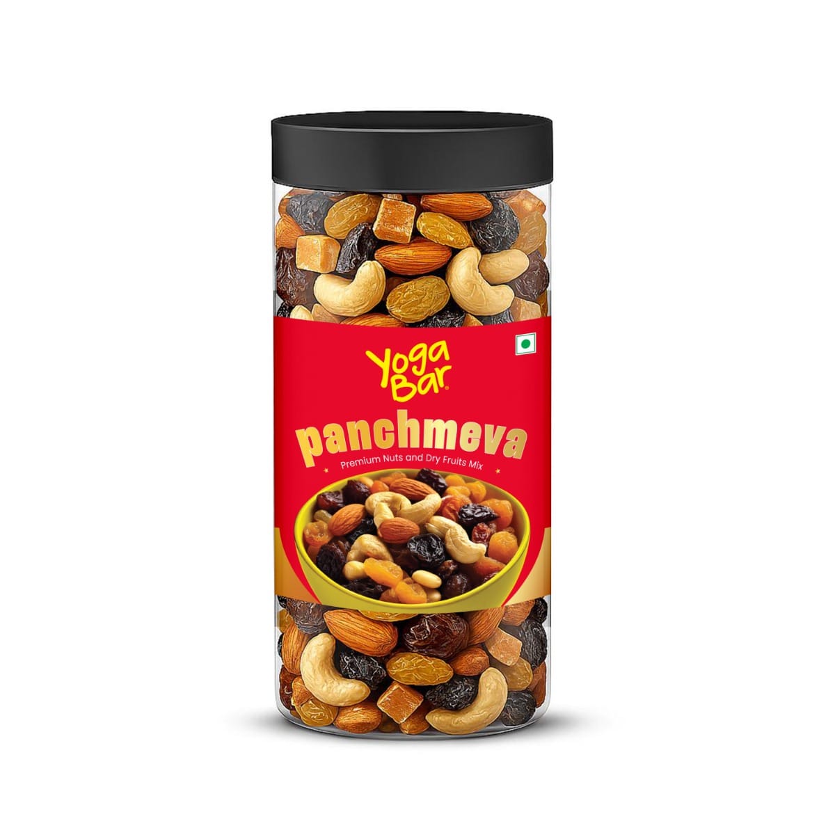 

Yogabar Panchmeva Premium Nuts and Dry Fruits Mix- 400 gm Jar | Almonds | Cashews | Raisin | Dates