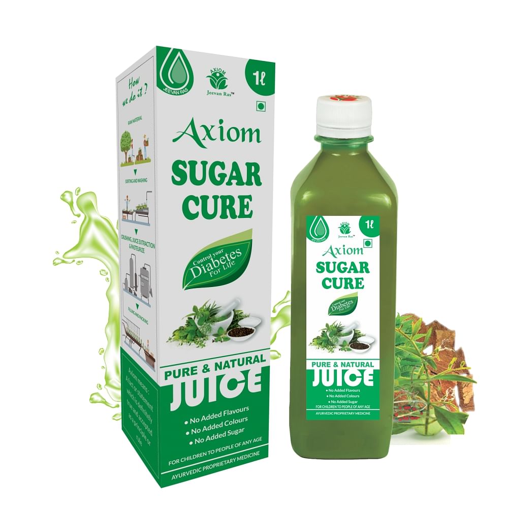 

Axiom Sugar Cure Juice|Helpful In Diabetes|Manage Blood Sugar Levels|Enriched With Amla,Neem & Kalmegh - 1000ml (Pack of 2)