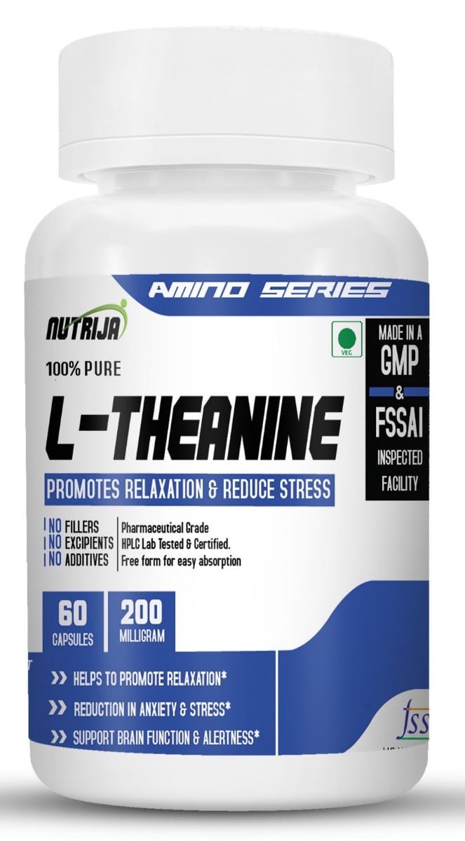 NutriJa L-Theanine 200MG | Promotes natural Relaxation, Restoration and Relief of Stress | Reduces anxiety & Stress-picture-5
