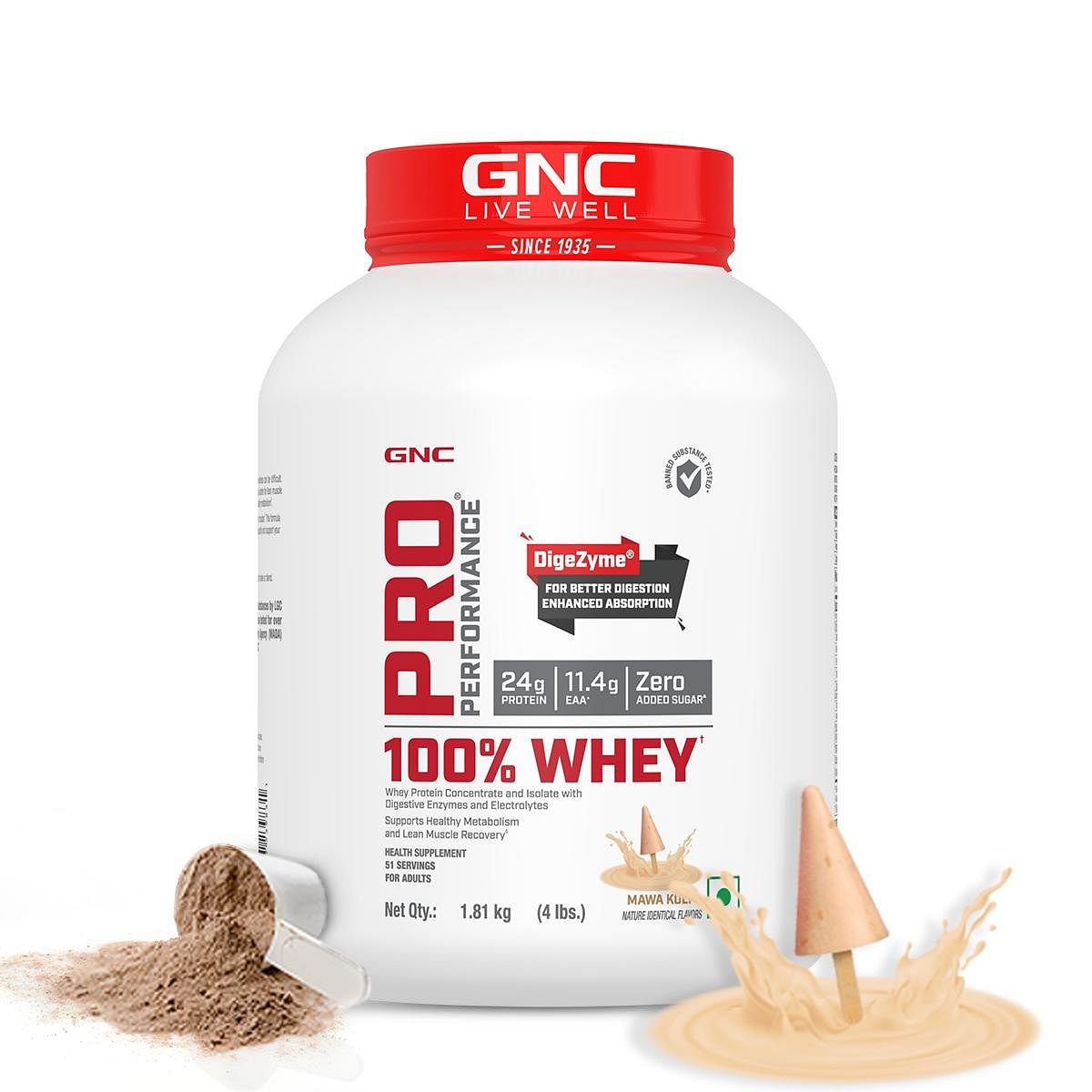 

GNC Pro Performance 100% Whey Protein Powder | Boosts Strength & Endurance | Builds Lean Muscles | Fastens Muscle Recovery | Formulated In USA | 24...