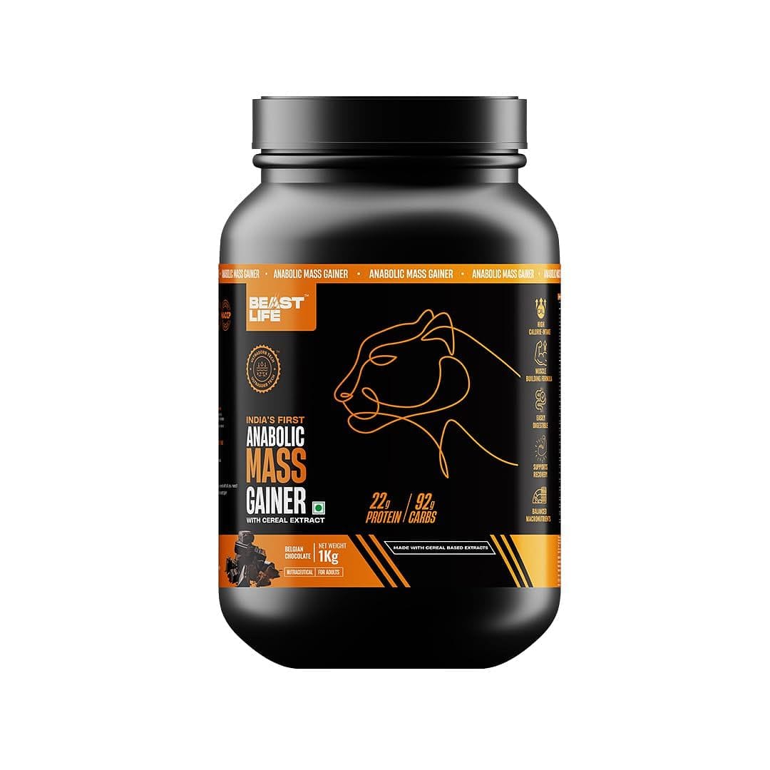 Beast Life Anabolic Mass Gainer (Belgian Chocolate) - 1kg