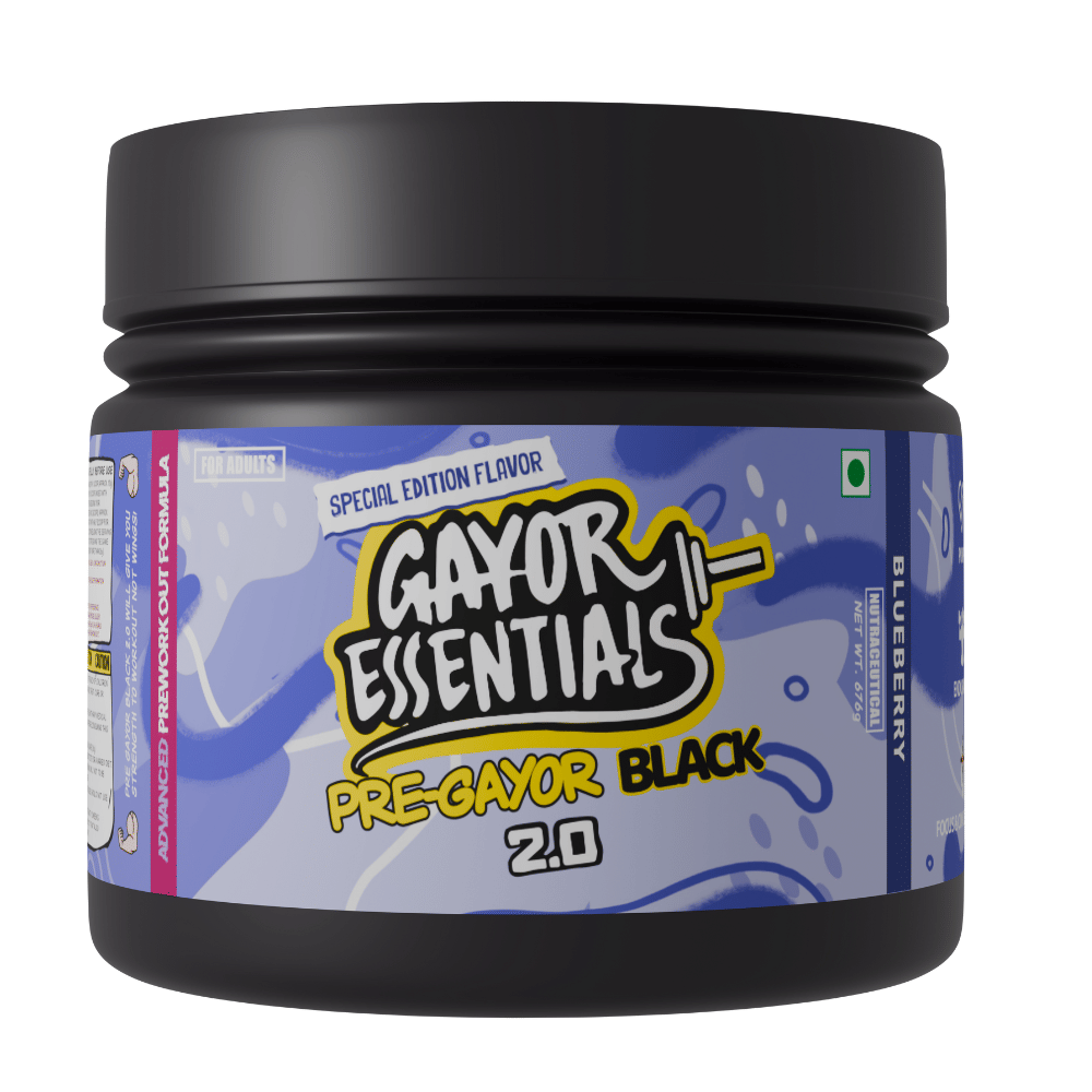 

Gayor Essentials Pre Gayor Black 2.0 Optimally Dosed Advanced Pre Workout 10 g Citrulline Malate 6 g Beta Alanine 300 mg Caffeine L-Theanine Energy...