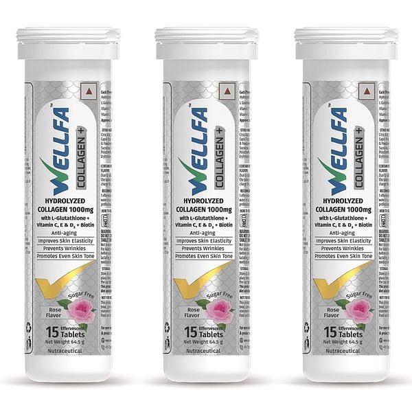 

Wellfa Collagen Tablets for Skin Glow with L-Glutathione 1000mg, Japanese Marine Collagen for Youthful Skin, Contains Biotin + Vitamin C, E & D3, 1...