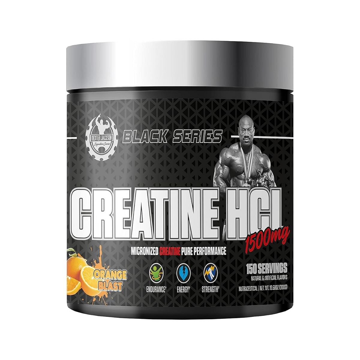 

Dexter Jackson Black Series Creatine HCL |Orange Blast Flavor | 150 Servings,300 gm