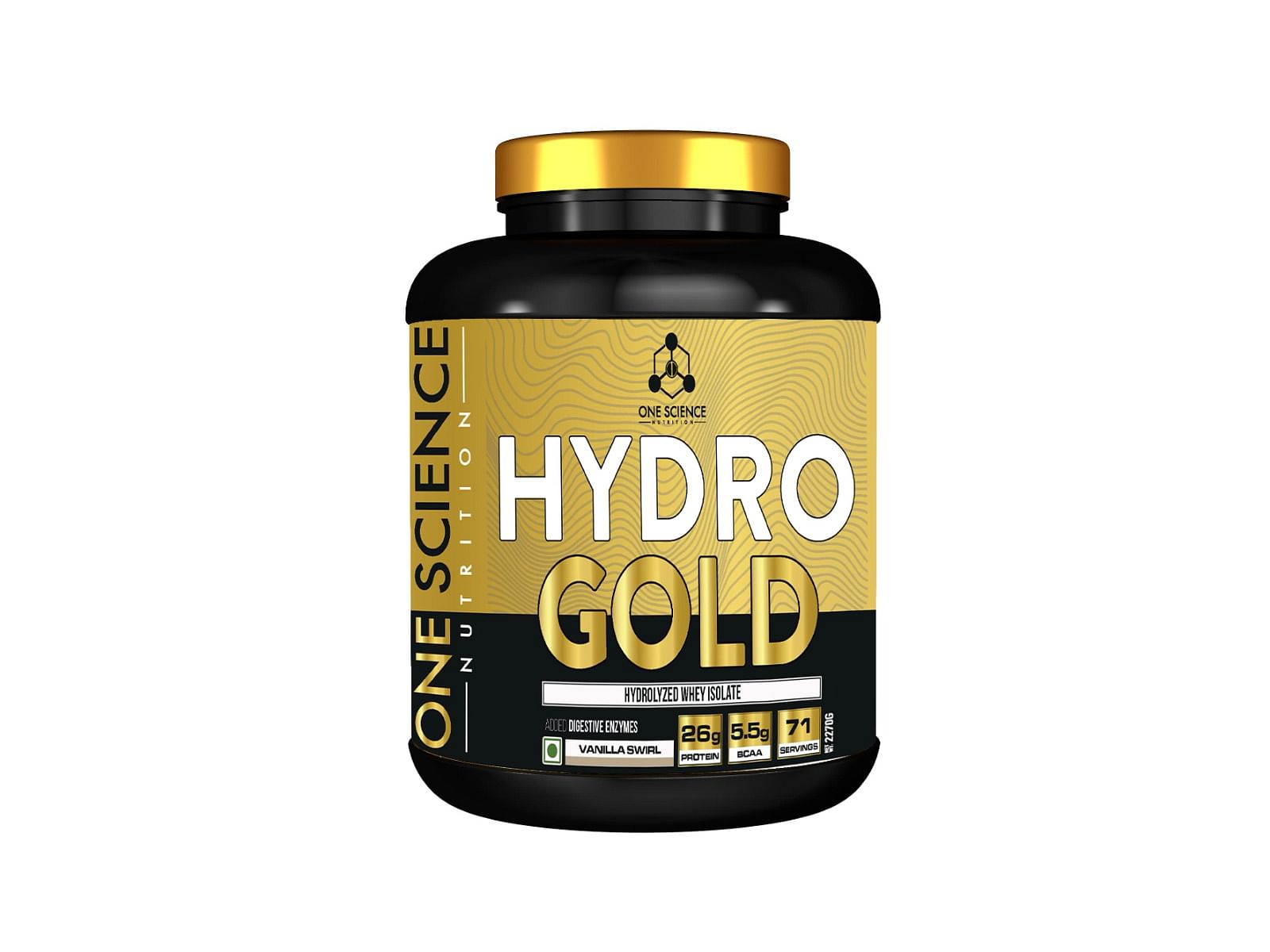 

One Science Nutrition (ONS) HYDRO GOLD Protein Powder- 5lbs | Hydrolyzed Whey for easy digestion | highly-refined and low-calorie protein | 26g Iso...