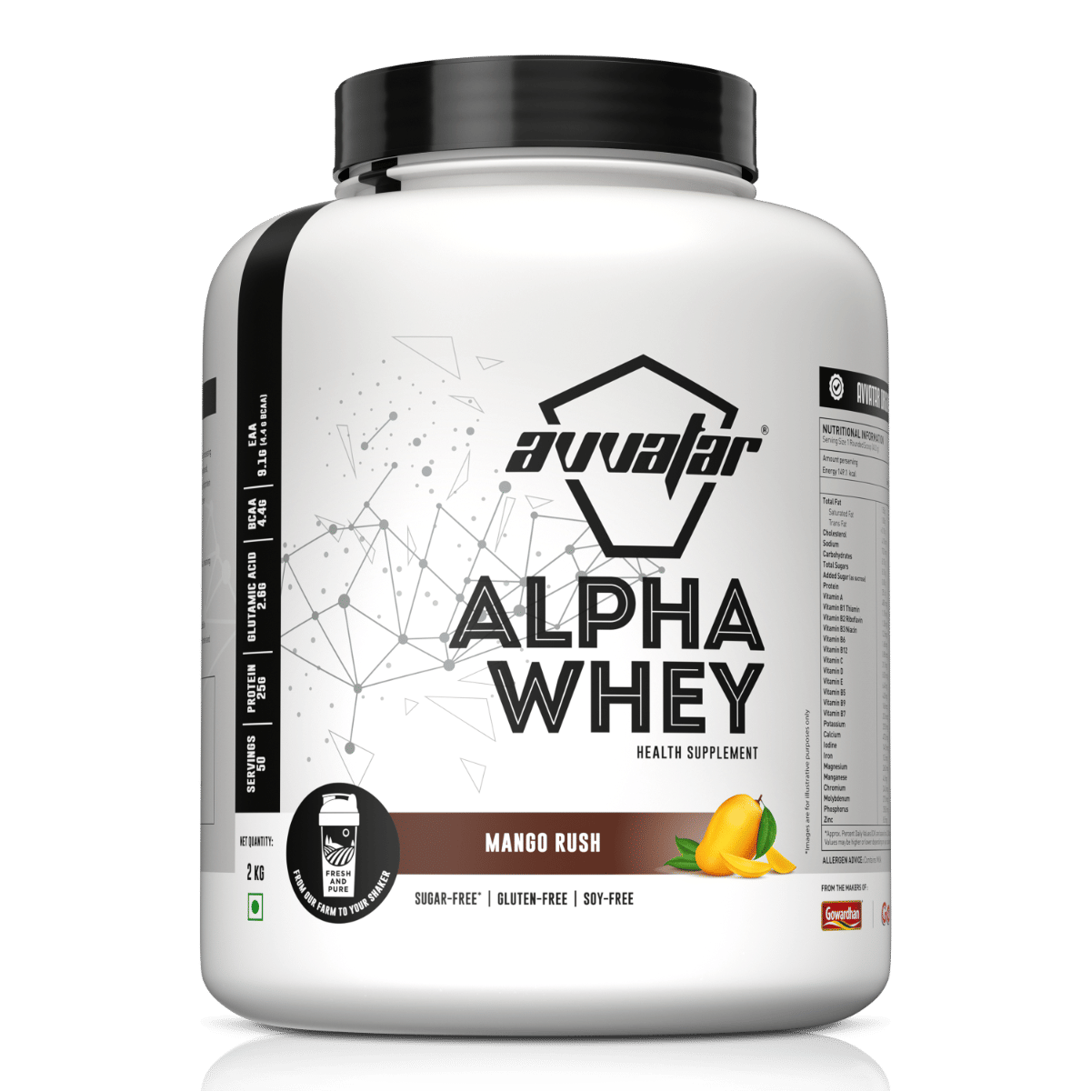 

Avvatar Alpha Whey | 2 Kg | Mango Rush Flavour