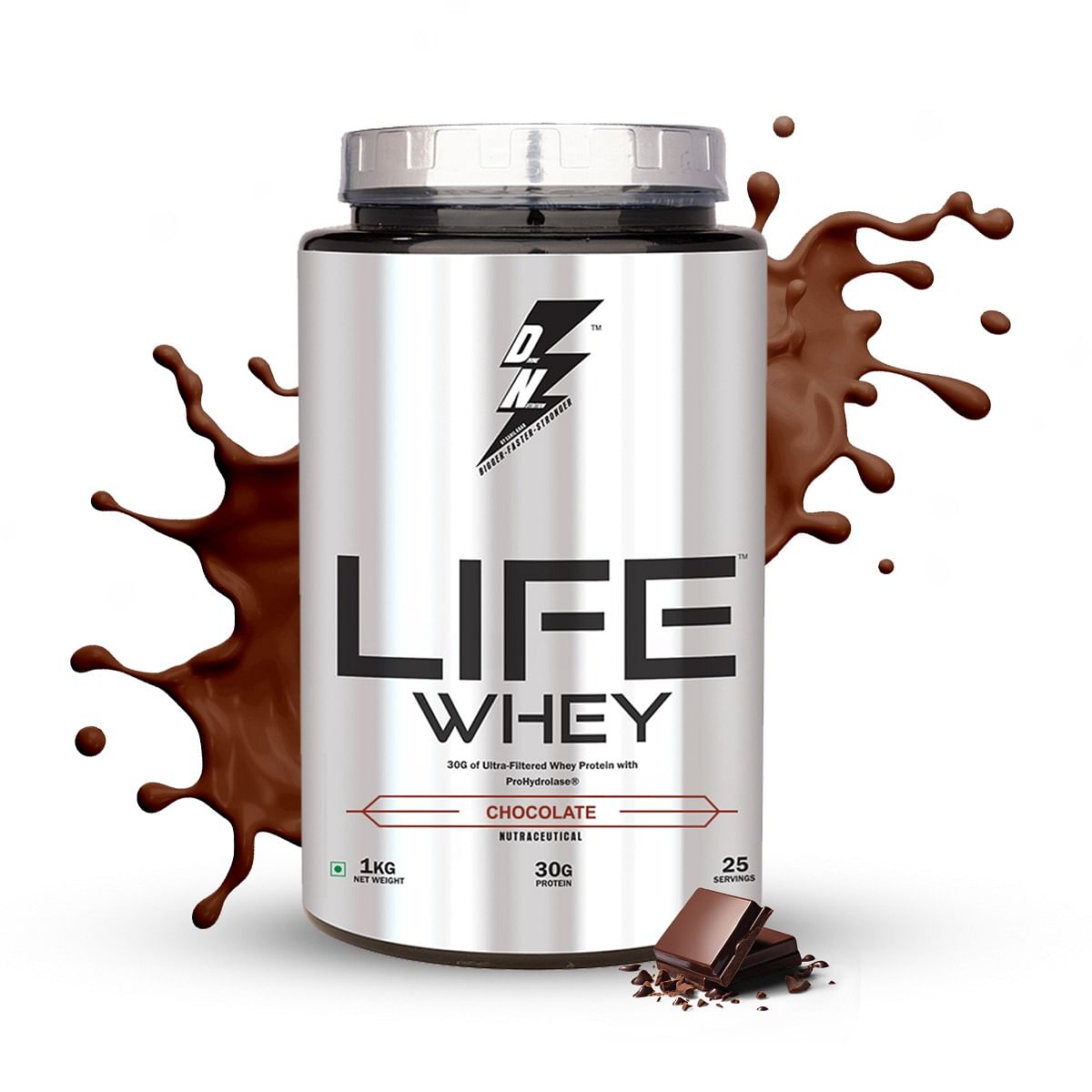 

Life Whey 1Kg | Premium whey protein with ProHydrolase for absorption & digestion | Boosts growth, energy, brain function | ProteinPower | Chocolate