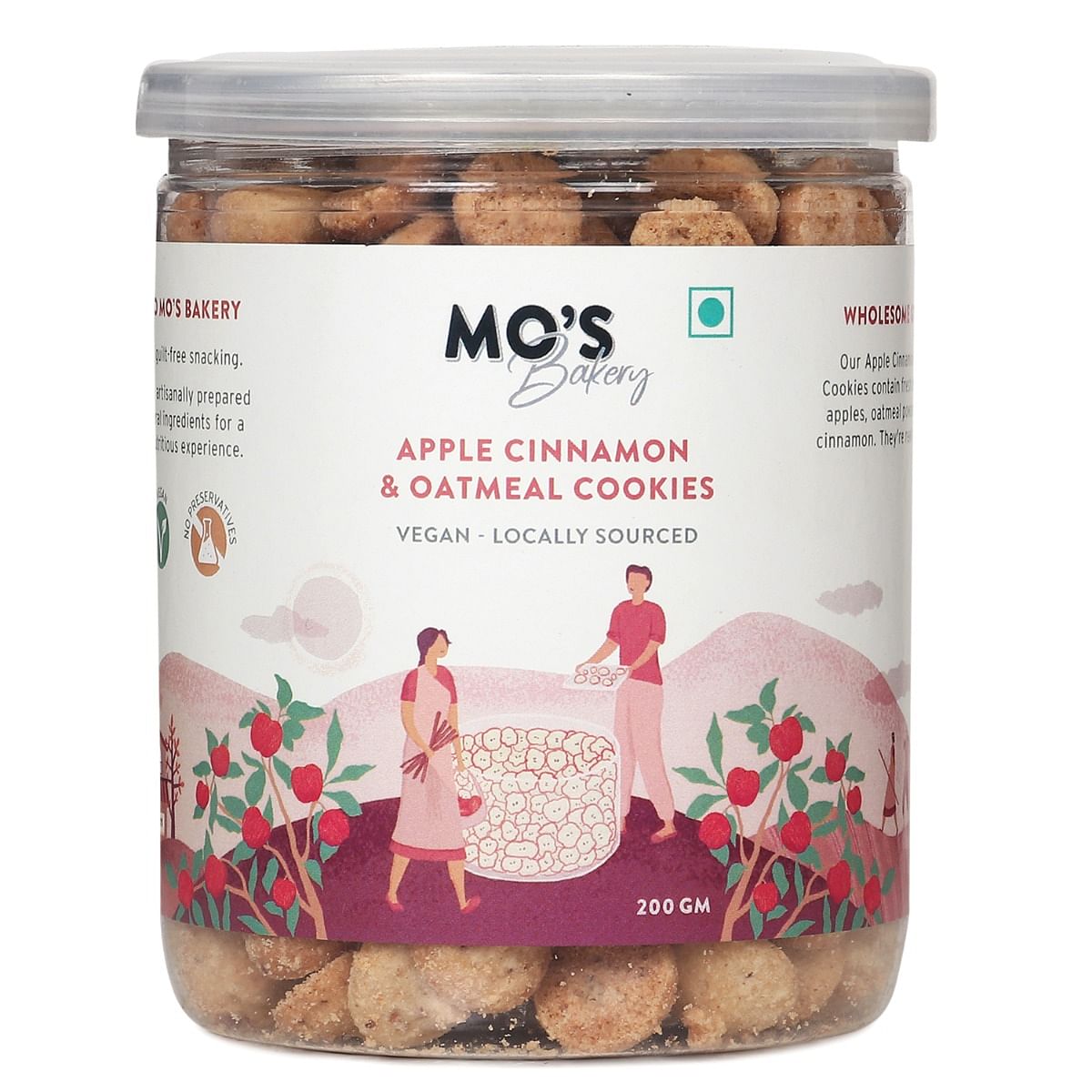 

Mo's Bakery Apple Cinnamon & Oatmeal Cookies - 200g