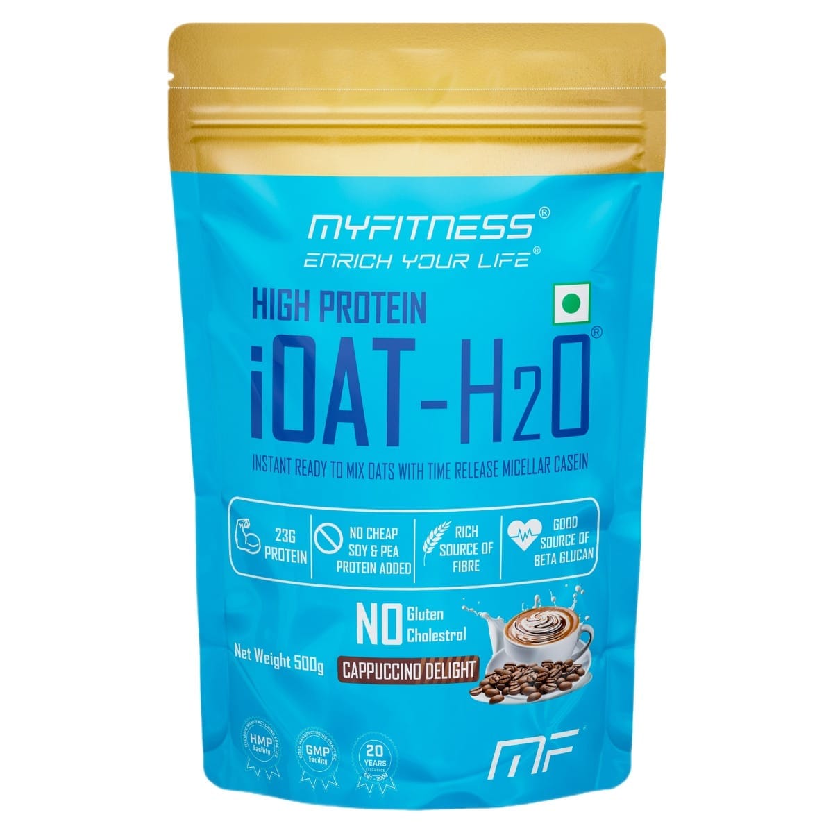 

MYFITNESS ® Enrich Your Life Enrich Your Life High Protein iOAT H2O, Cappuccino Delight 500g