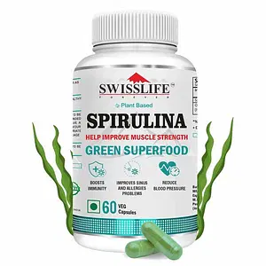 SwissLife Forever Spirulina 2000mg |Superfood | For Weight Management, Immune Support and Optimal Health | Supports Heart Health