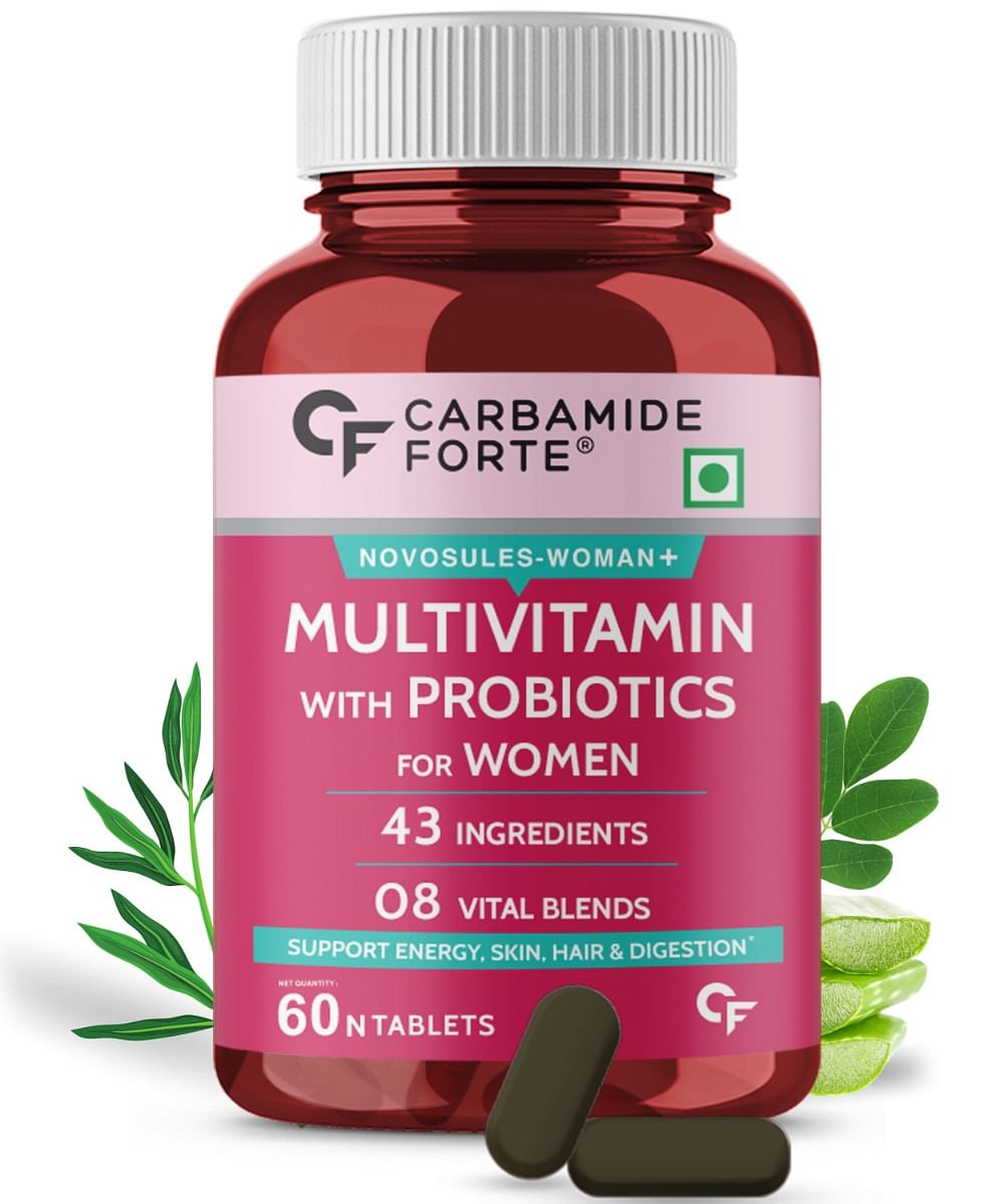 

Carbamide Forte Multivitamin Tablets for Women with 43 Ingredients -60 Veg Tablets- Support energy, Skin, Hair & Digestion