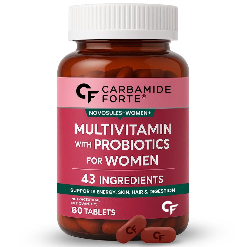 

Carbamide Forte Multivitamin Tablets for Women with 43 Ingredients -60 Veg Tablets- Support energy, Skin, Hair & Digestion
