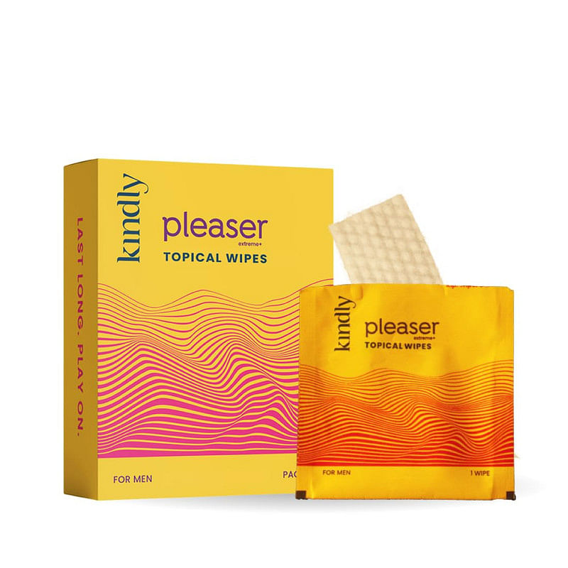 

Kindly Health Pleaser Delay Wipes for Men | 100% Topical Wipes | Extend Playtime by 5X | 100% Body Safe, Non-Transferable, Fast-Acting | Discreet D...