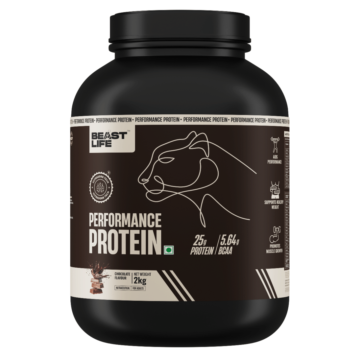 BeastLife Performance Protein Powder | Muscle Growth | High Absorption | 5.64g BCAA Whey Protein (Chocolate)-image-15