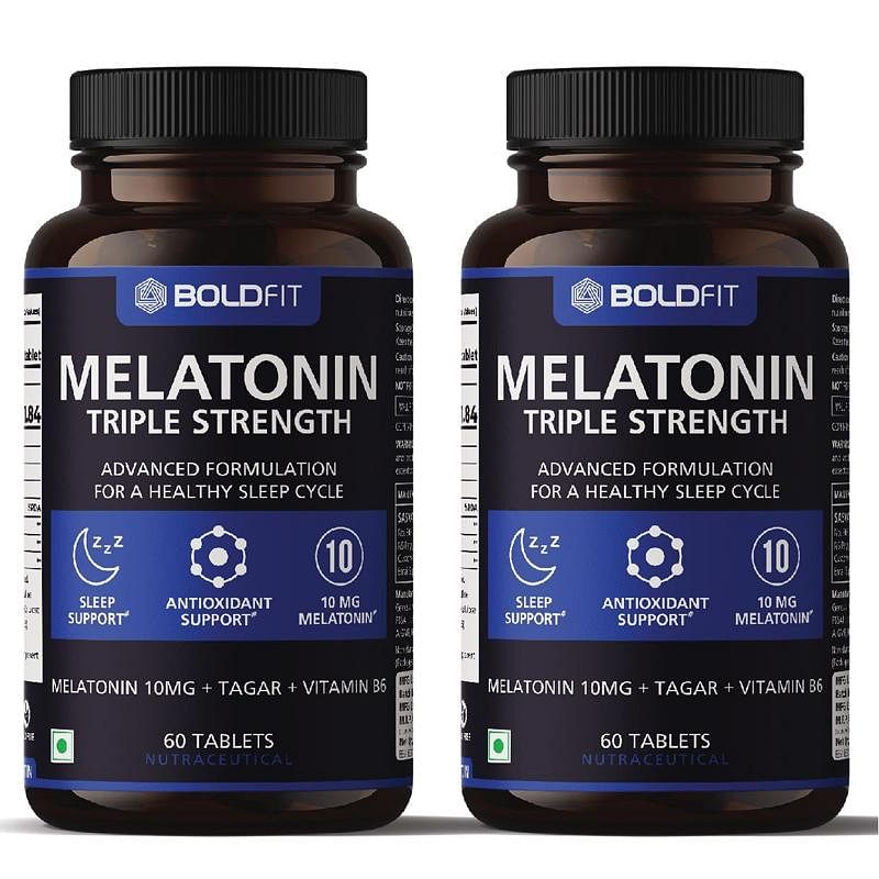 

Boldfit Melatonin 10mg Sleeping Pills for Deep Sleep with Tagara 125mg for Men & Women - Sleeping Aid Pills - Melatonin Tablets for Men & Women For...