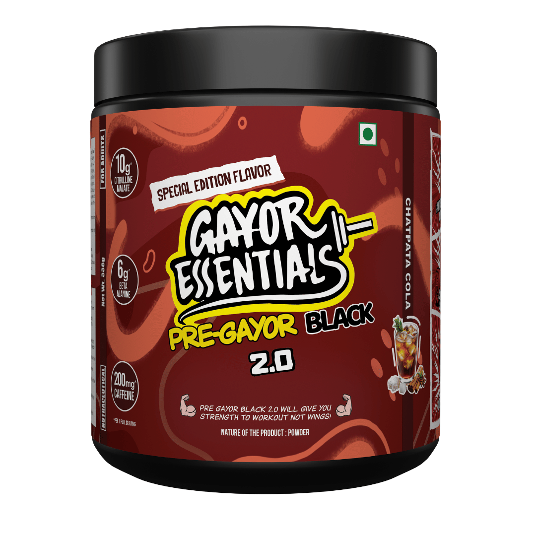 

Gayor Essentials Pre Gayor Black 2.0 Optimally Dosed Advanced Pre Workout 10 g Citrulline Malate 6 g Beta Alanine 200 mg Caffeine L-Theanine Energy...
