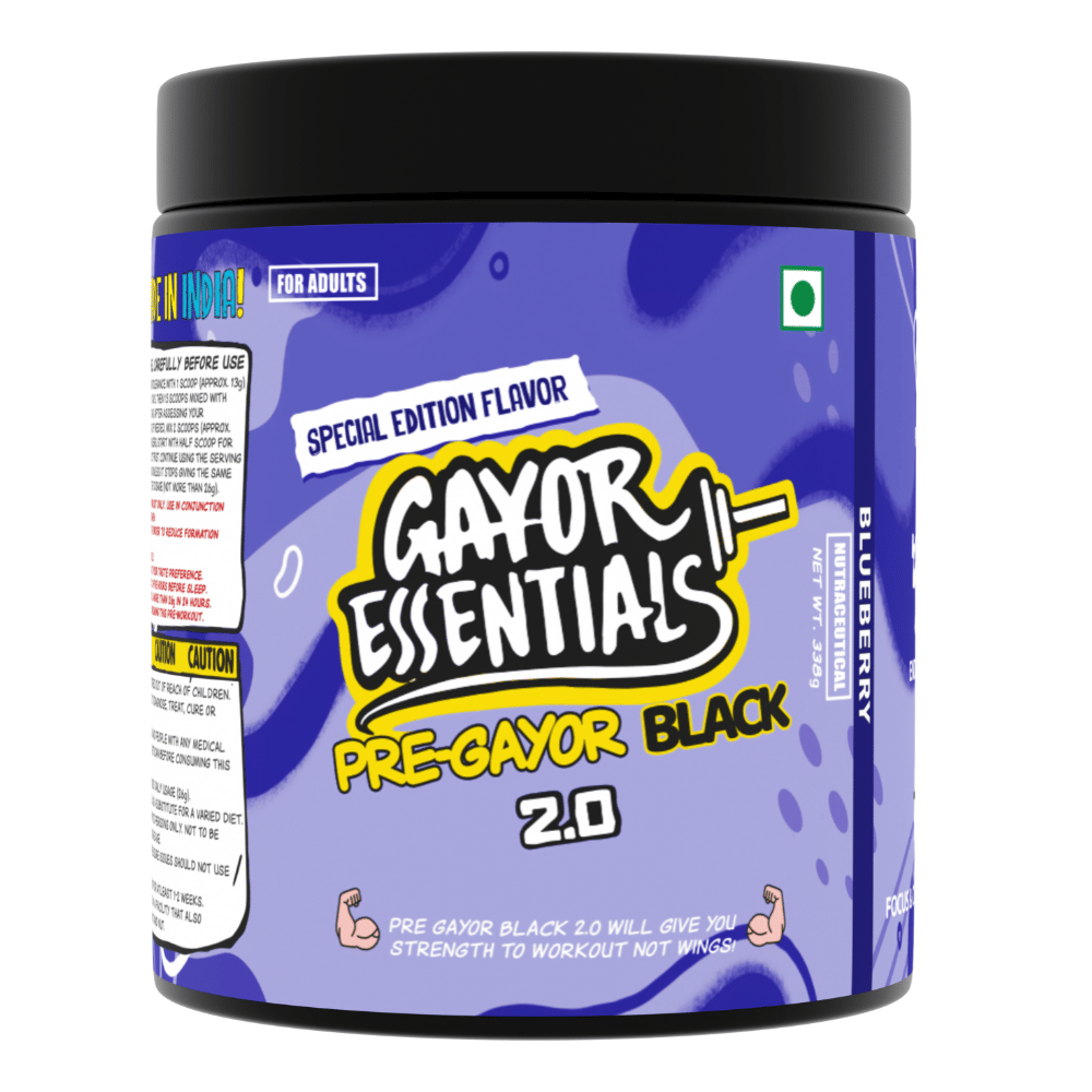 

Gayor Essentials Pre Gayor Black 2.0 Optimally Dosed Advanced Pre Workout 10 g Citrulline Malate 6 g Beta Alanine 300 mg Caffeine L-Theanine Energy...