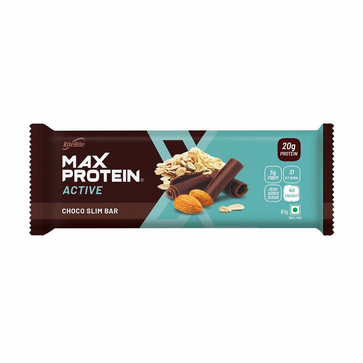

RiteBite Max Protein Active Choco Slim 20g Protein Bar - 75g
