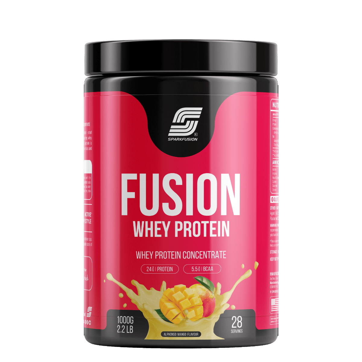 

Sparkfusion Fusion Whey Protein Concentrate Powder | 24g Protein,5.5g BCAA per Serving | For Muscle Recovery Workout Drink,Lean Muscle Growth | For...