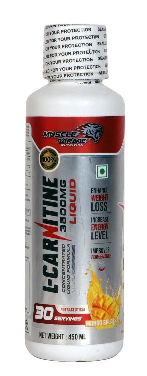 Muscle Garage L-Carnitine 3500mg Liquid  Fat to Energy Converter for  Weight Management & Performance |Pre-Workout Metabolism Booster for Men &  Women| 450 ML