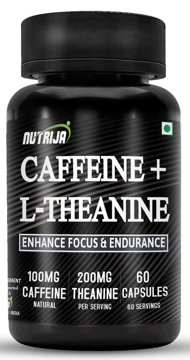 

NutriJa Natural Caffeine 100MG Plus L-Theanine 200MG | Promotes Energy, Alertness,Concentration & increased attention | Cognitive performance stac...