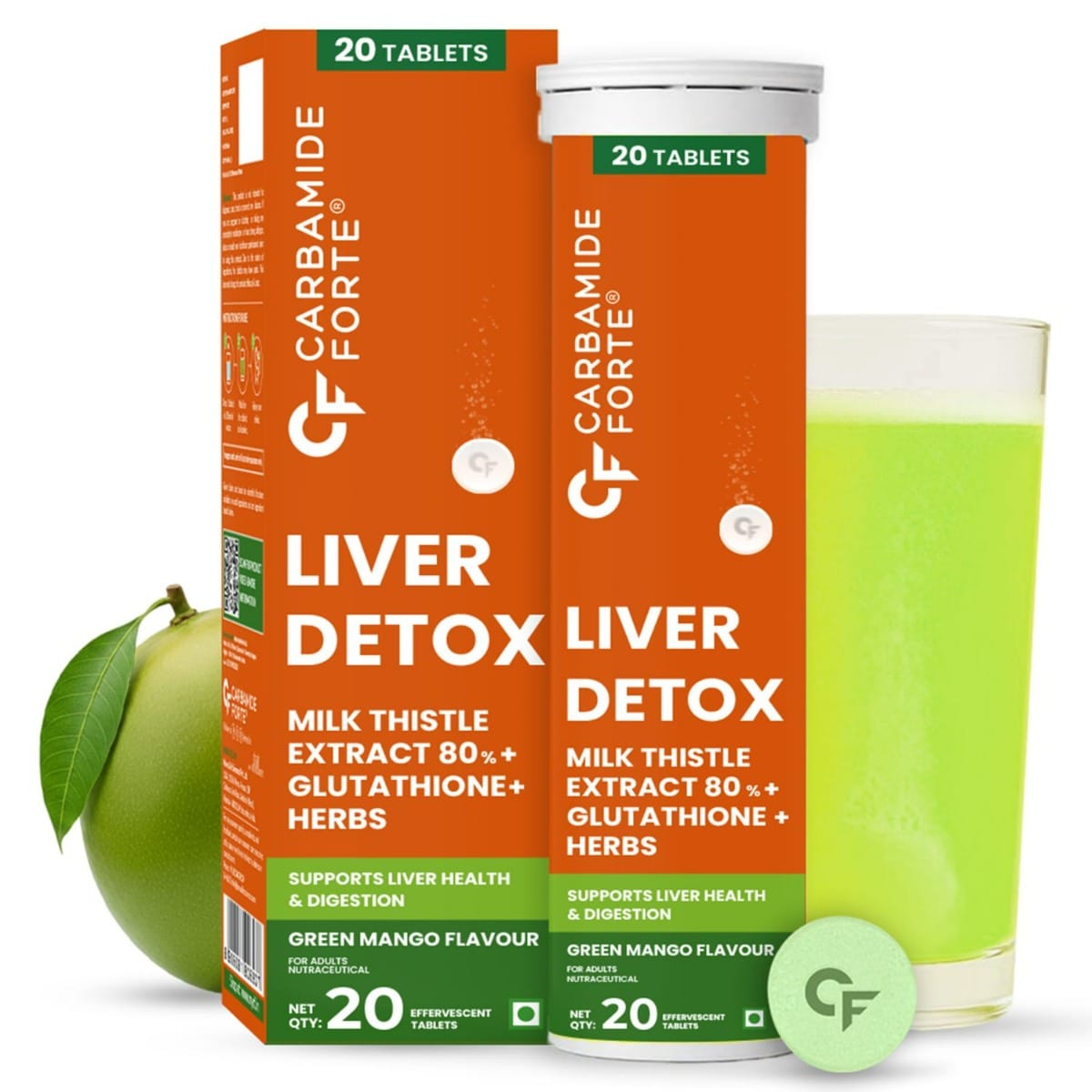 Carbamide Forte Liver Detox Tablets | Fatty Liver Detox Supplement | Clinically Researched Ingredients | Just Drop, Dissolve, Fizz & Drink